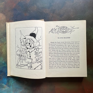 Glinda of Oz - a hardcover antique children's book written by L. Frank Baum with illustrations by John R. Neill - view of the full page, black & white illustrations