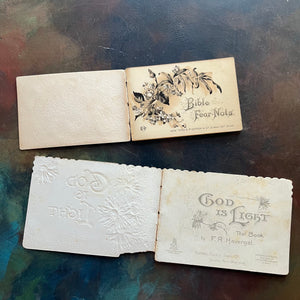 God is Light Text Book by F.R. Havergal and Bible Fear-Nots-religious encouragement-bible verses for 31 days-view of the inside covers