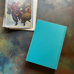 Hans Brinker or the Silver Skates by Mary Mapes Dodge with illustrations by N. C. Wyeth & Peter Hurd-antique children's chapter book-view of the back cover