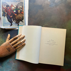 Hans Brinker or the Silver Skates by Mary Mapes Dodge with illustrations by N. C. Wyeth & Peter Hurd-antique children's chapter book-view of the dedication page