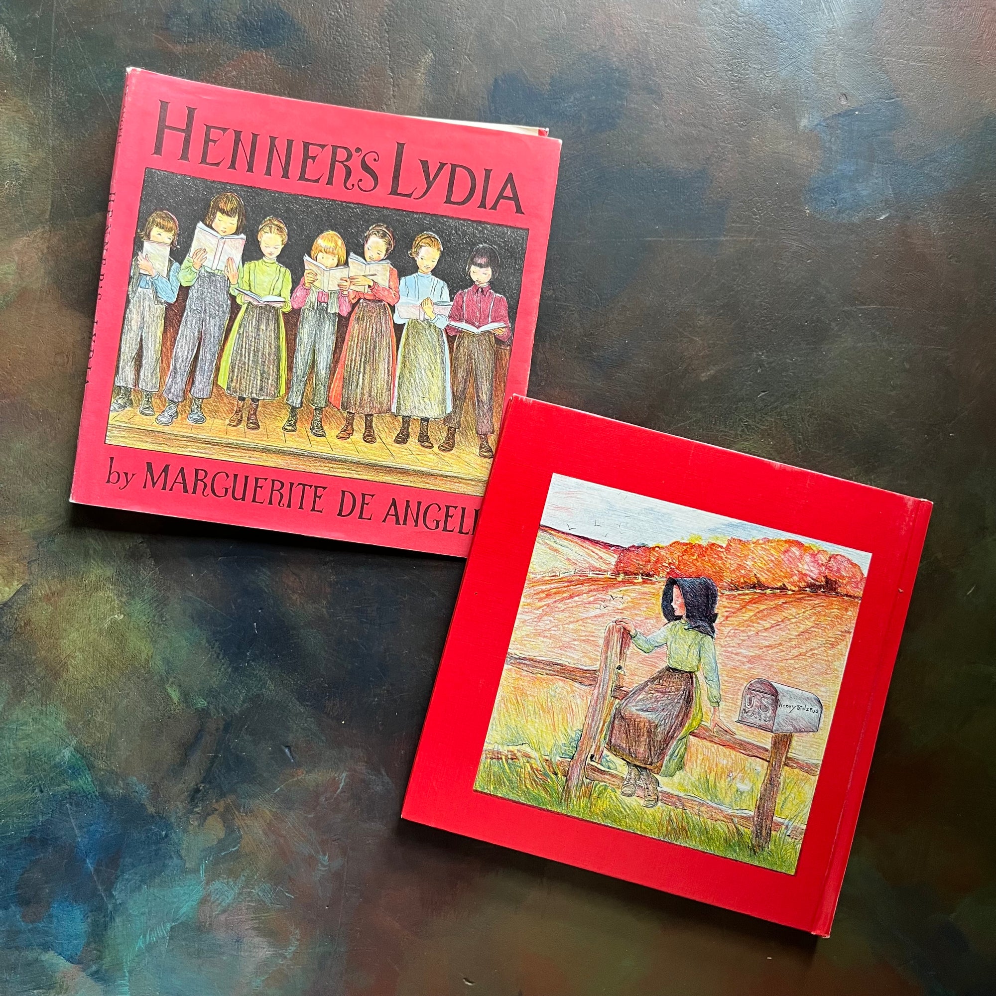 Henner's Lydia written & illustrated by Marguerite de Angeli-vintage children's chapter book-living history book-view of the back cover