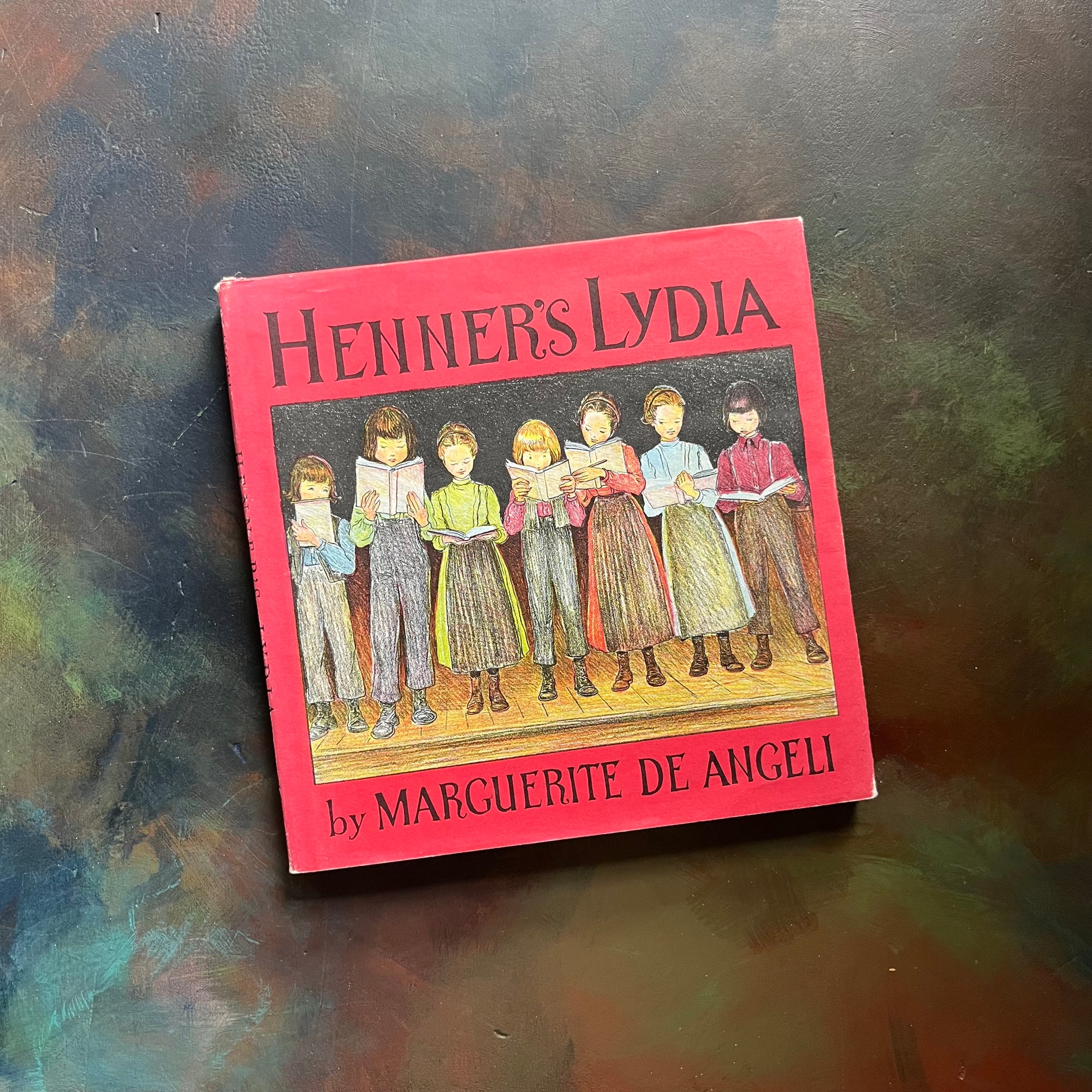 Henner's Lydia written & illustrated by Marguerite de Angeli-vintage children's chapter book-living history book-view of the dust jacket's front cover