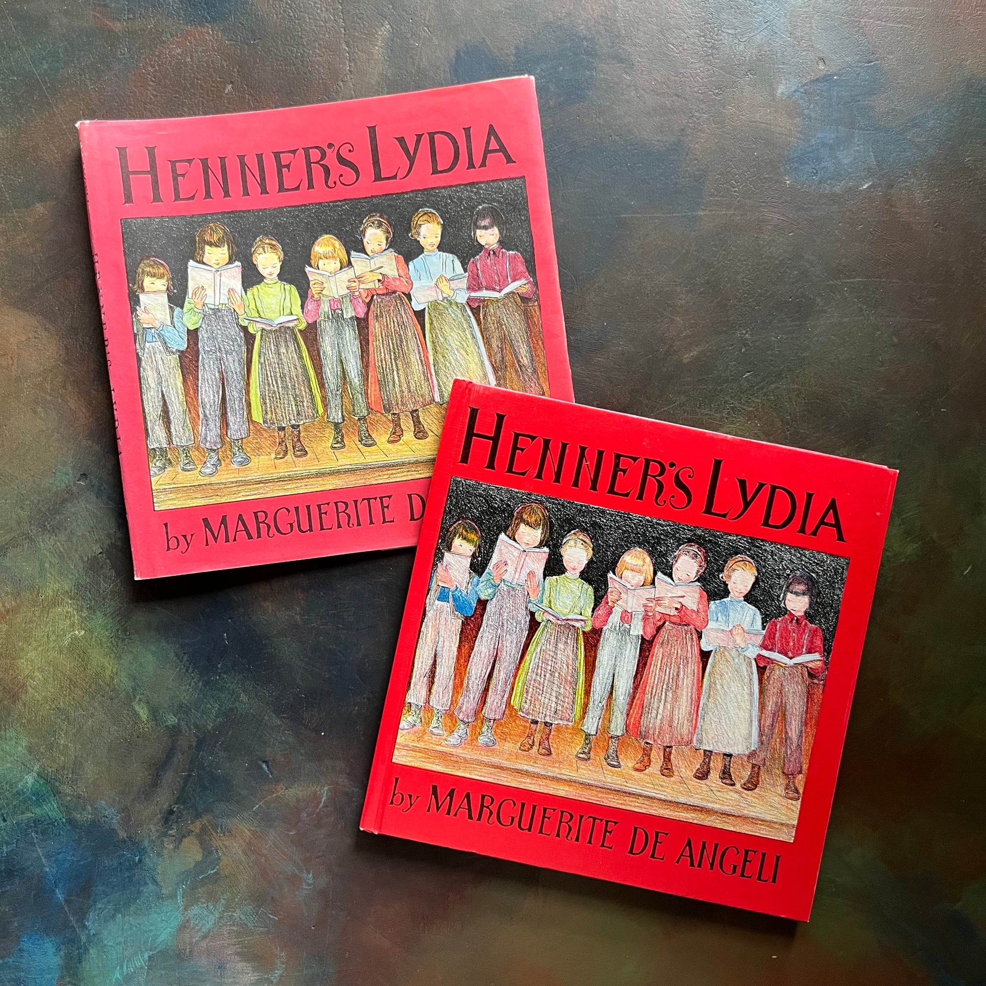 Henner's Lydia written & illustrated by Marguerite de Angeli-vintage children's chapter book-living history book-view of the front cover