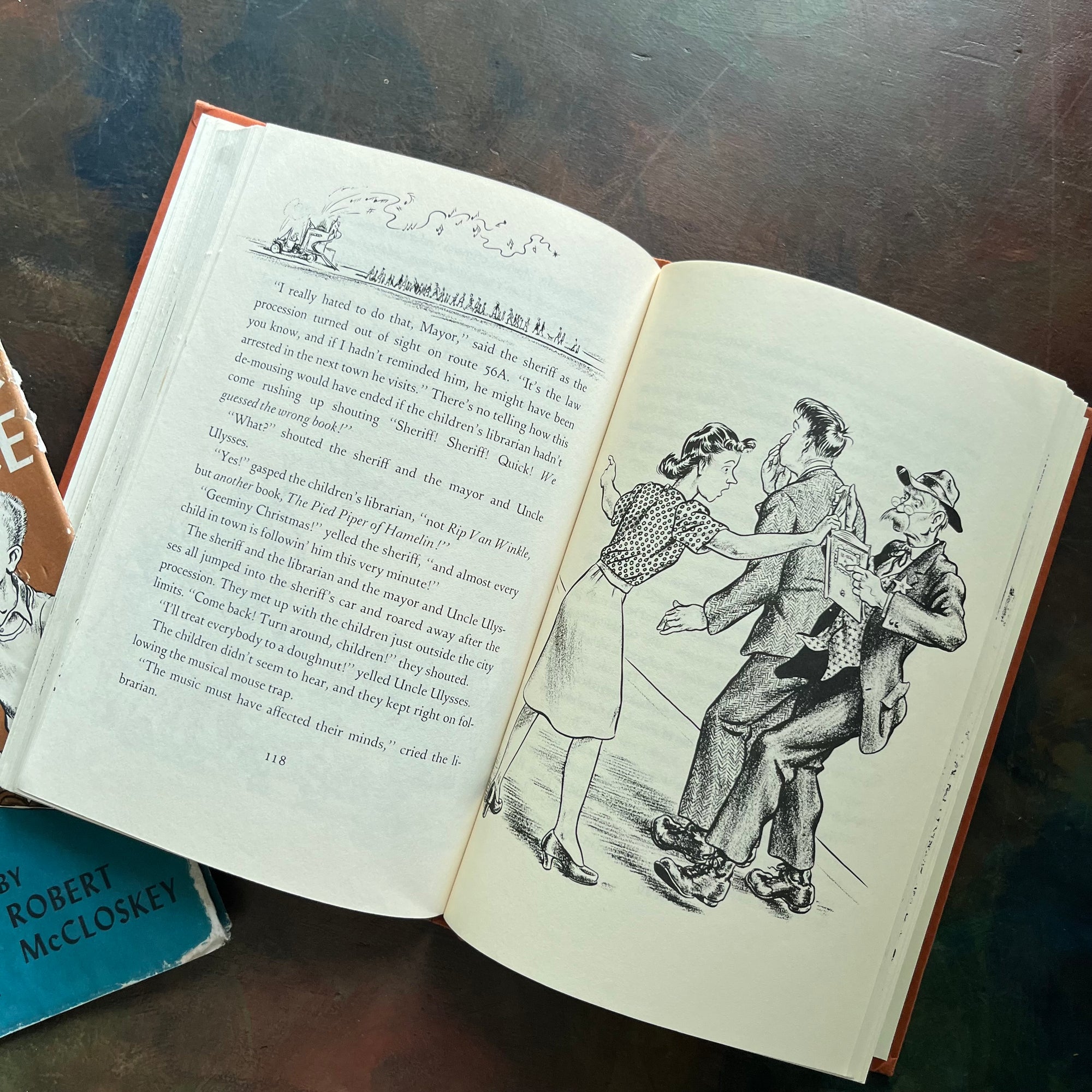 Homer Price-Robert McCloskey-vintage children's chapter book-humorous family read-aloud-vintage children's chapter book-view of the illustrations