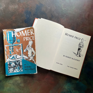 Homer Price-Robert McCloskey-vintage children's chapter book-humorous family read-aloud-vintage children's chapter book-view of the title page