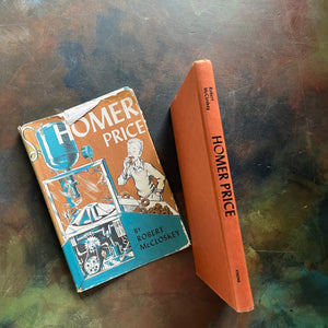 Homer Price-Robert McCloskey-vintage children's chapter book-humorous family read-aloud-vintage children's chapter book-view of the spine