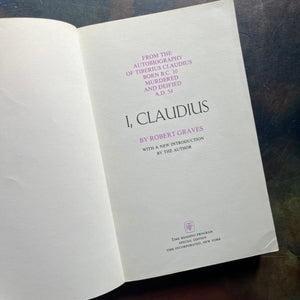 I, Claudius by Robert Graves - 1965 Special Edition - view of the title page