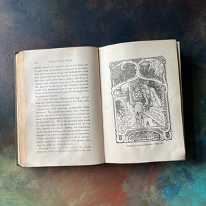 Indian Fairy Tales Gathered by Joseph Jacobs--Fairy Tales from India-antique Fairy Tale Children's Book-view of the full page, black & white illustration