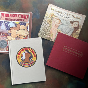 In the Night Kitchen 25th Anniversary Edition-Outside Over There-Written and illustrated by Maurice Sendak-vintage children's picture books-view of the front covers