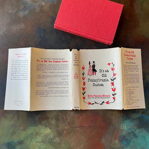 It's an Old Pennsylvania Custom written by Edwin Valentine Mitchell-Pennsylvania History-PA Dutch Culture-vintage book-view of the dust jacket