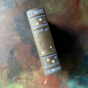 Jane Austen Seven Novels -Barnes and Noble Collectible Editions-Leatherbound Gift Book-Classic English Literature-view of the embossed spine in a similar design as the front cover