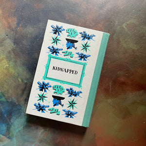 Kidnapped written by Robert Louis Stevenson with illustrations by Tom O'Sullivan-junior deluxe editions book-vintage children's book-view of the embossed back cover