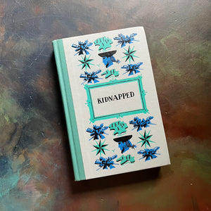 Kidnapped written by Robert Louis Stevenson with illustrations by Tom O'Sullivan-junior deluxe editions book-vintage children's book-view of the embossed front cover