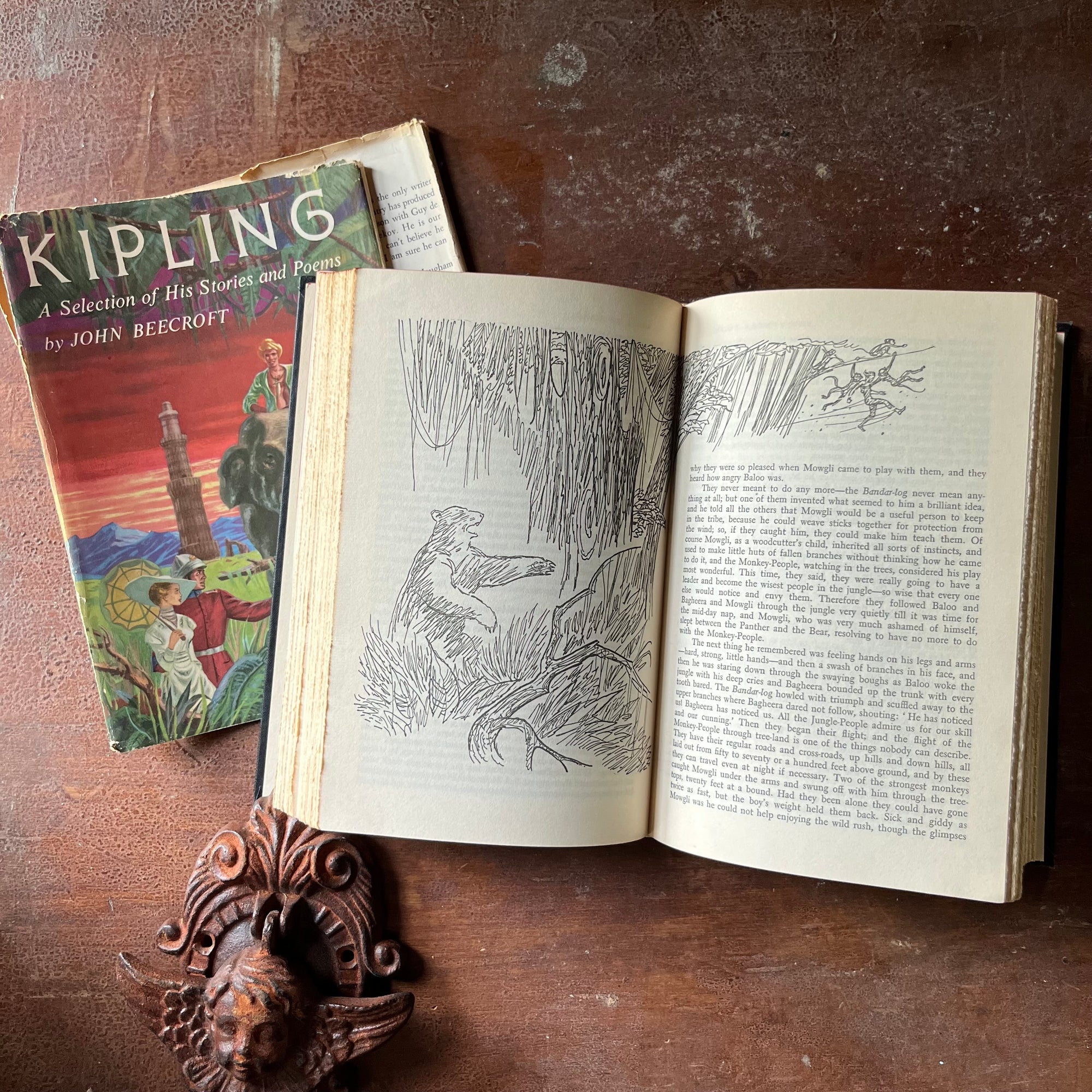 vintage short stories, vintage children's books - Kipling A Selection of His Stories and Poems by John Beecroft - view of the illustrations