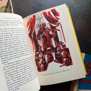 Landmark Series Book Set of Five Chapter books for children including The Lewis and Clark Expedition, Catherine the Great, Gettysburg, John F. Kennedy and PT-109, and Thirty Seconds over Tokyo-World History-US History-history books for children-kids chapter books-view of one of the illustration samples you will find in these books