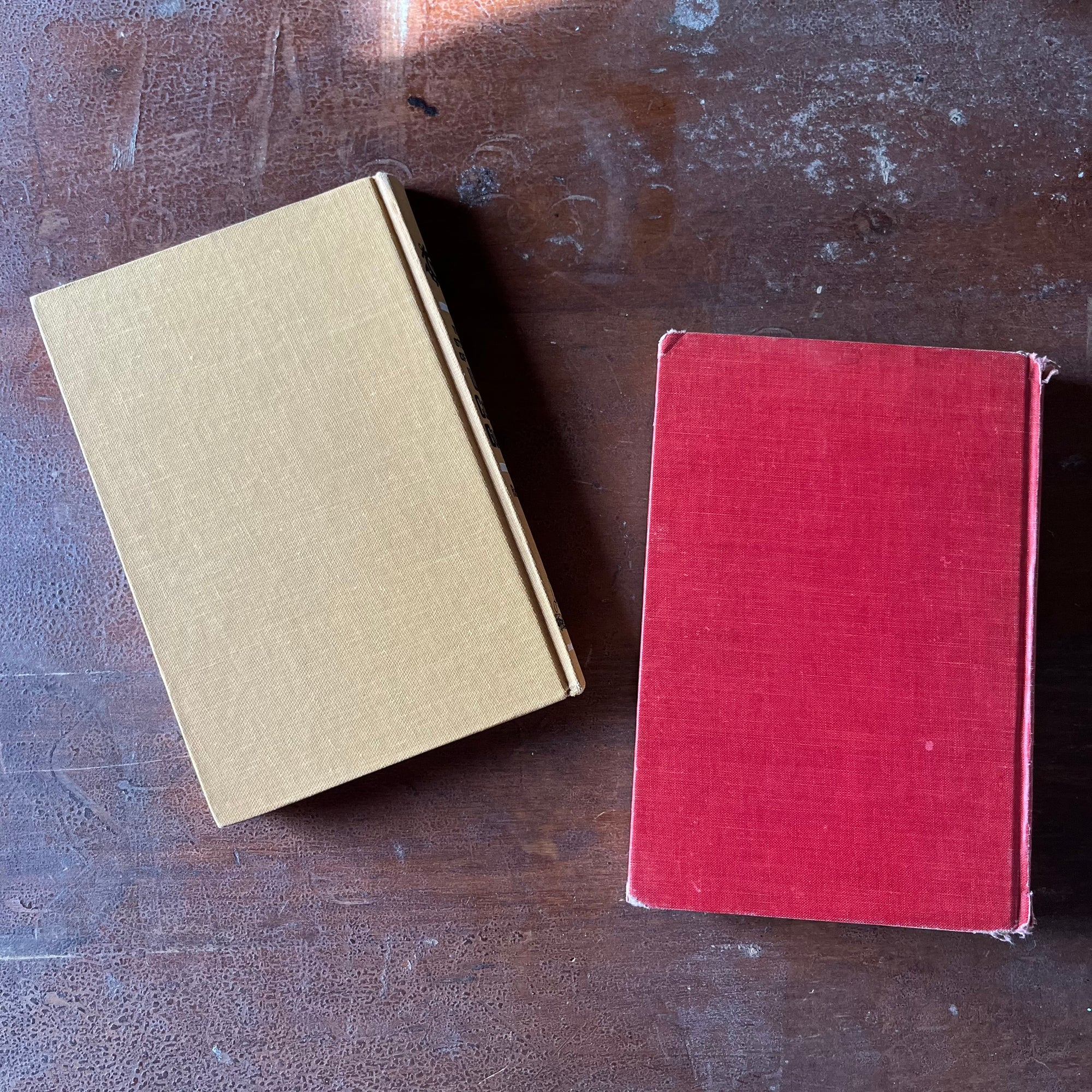 vintage children's history, chapter books - Pair of Landmark Series Books: The Story of the U. S. Coast Guard & From Pearl Harbor to Okinawa - view of the back covers