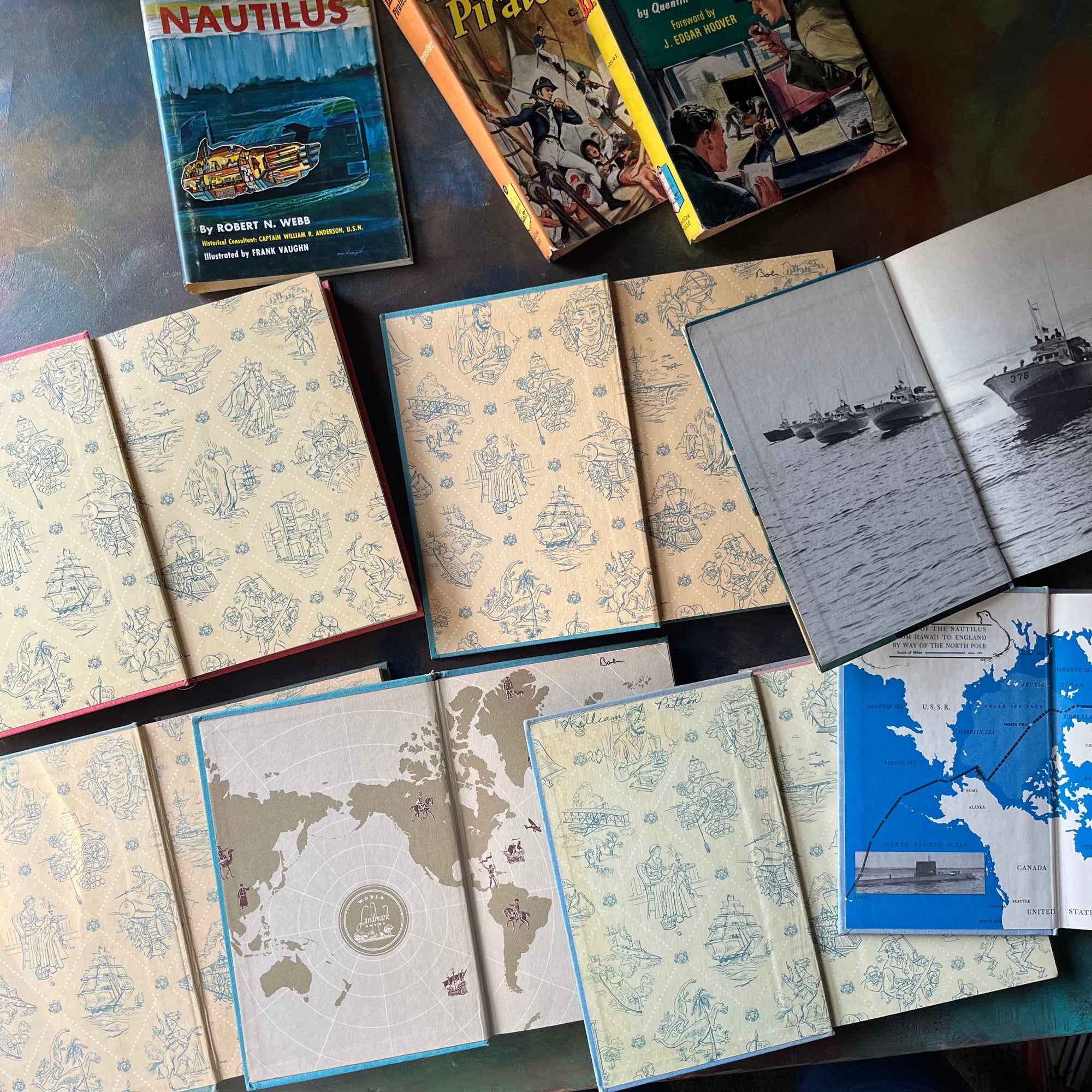 Landmark Series Military Heroes 7-Book Set – Naval Battles & Service Stories