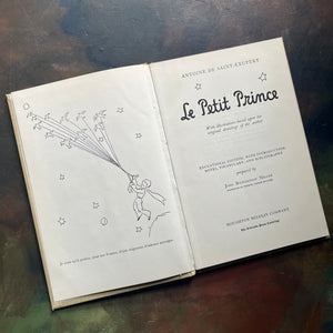 Le Petit Prince by Antoine De Saint-Exupery-1946 Educational Edition in French-classic children's literature-view of the title page