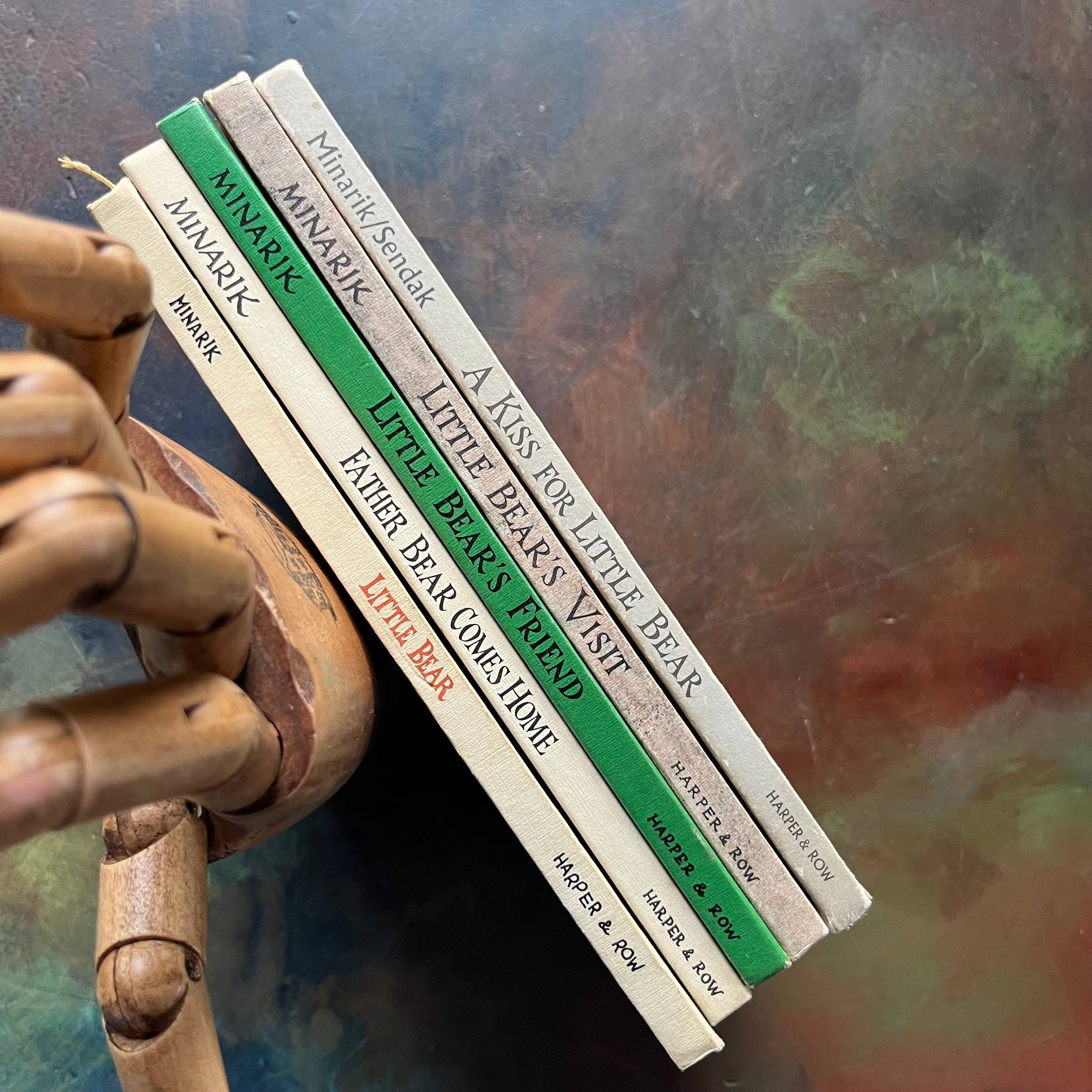 Little Bear Book Set by Else Holmelund Minarik illustrated by Maurice Sendak-vintage picture books-An I Can Read Book Set-view of the spines