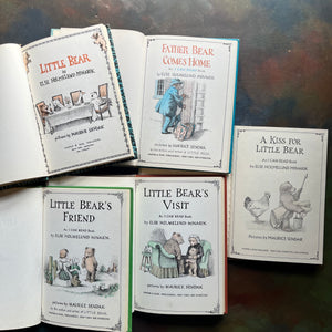 Little Bear Book Set by Else Holmelund Minarik illustrated by Maurice Sendak-vintage picture books-An I Can Read Book Set-view of the title pages
