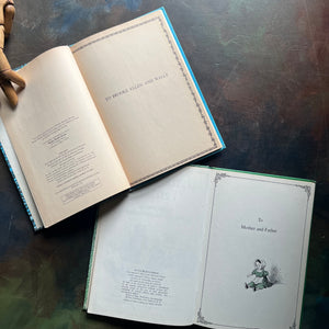 vintage children's picture books, An I Can Read Book - Pair of Little Bear Books written by Else Holmelund Minarik with illustrations by Maurice Sendak - Little Bear and Little Bear's Friend - view of the copyrights & dedication pages