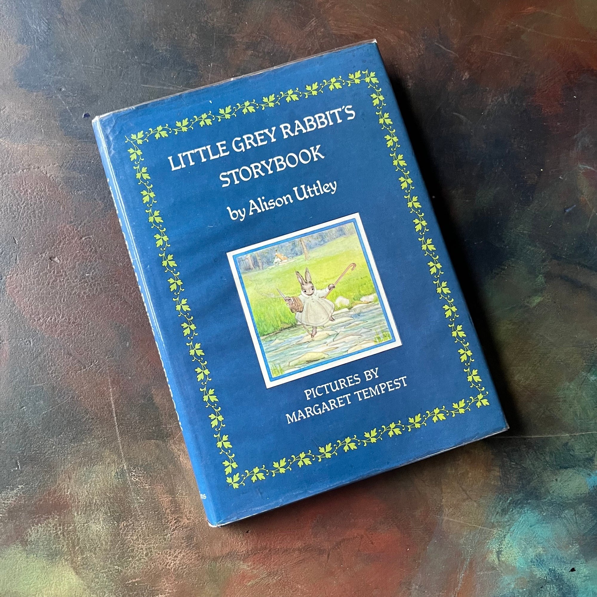 Little Grey Rabbit's Storybook written by Alison Uttley with illustrations by Margaret Tempest-vintage children's animal storybook-view of the dust jacket's front cover