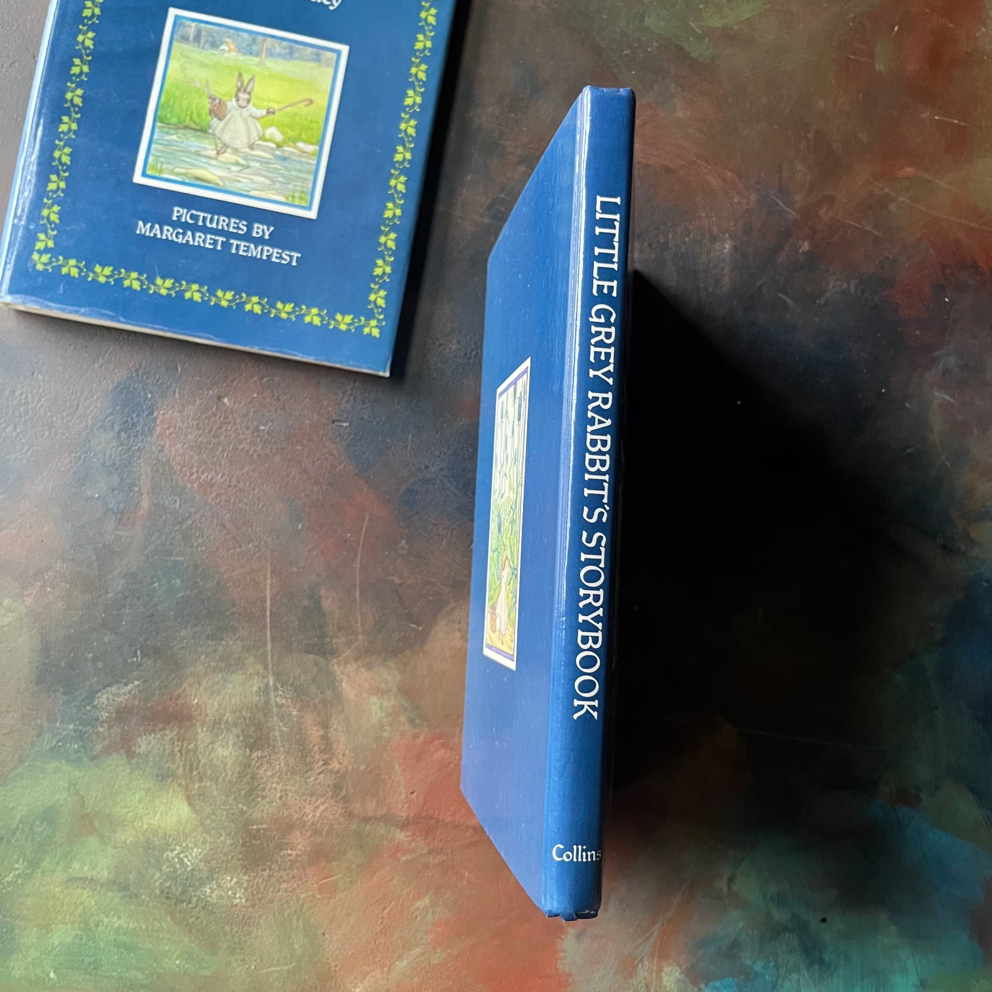 Little Grey Rabbit's Storybook written by Alison Uttley with illustrations by Margaret Tempest-vintage children's animal storybook-view of the spine