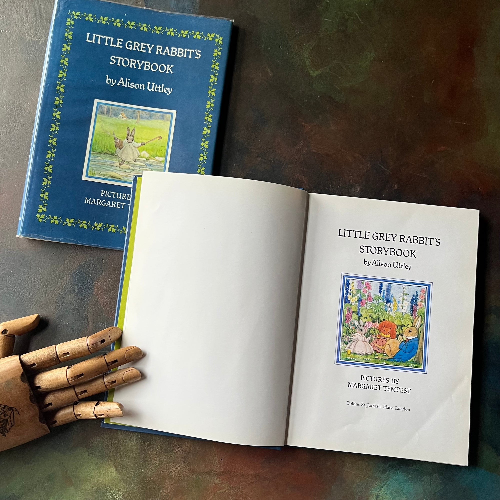 Little Grey Rabbit's Storybook written by Alison Uttley with illustrations by Margaret Tempest-vintage children's animal storybook-view of the title page