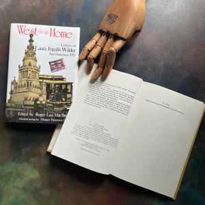 Little House on the Prairie Book Series-West from Home Letters from Laura Ingalls Wilder San Francisco 1915-vintage children's living history book-view of the copyright & dedication pages