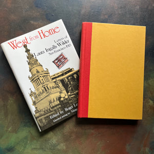 Little House on the Prairie Book Series-West from Home Letters from Laura Ingalls Wilder San Francisco 1915-vintage children's living history book-view of the front cover in yellow and orange