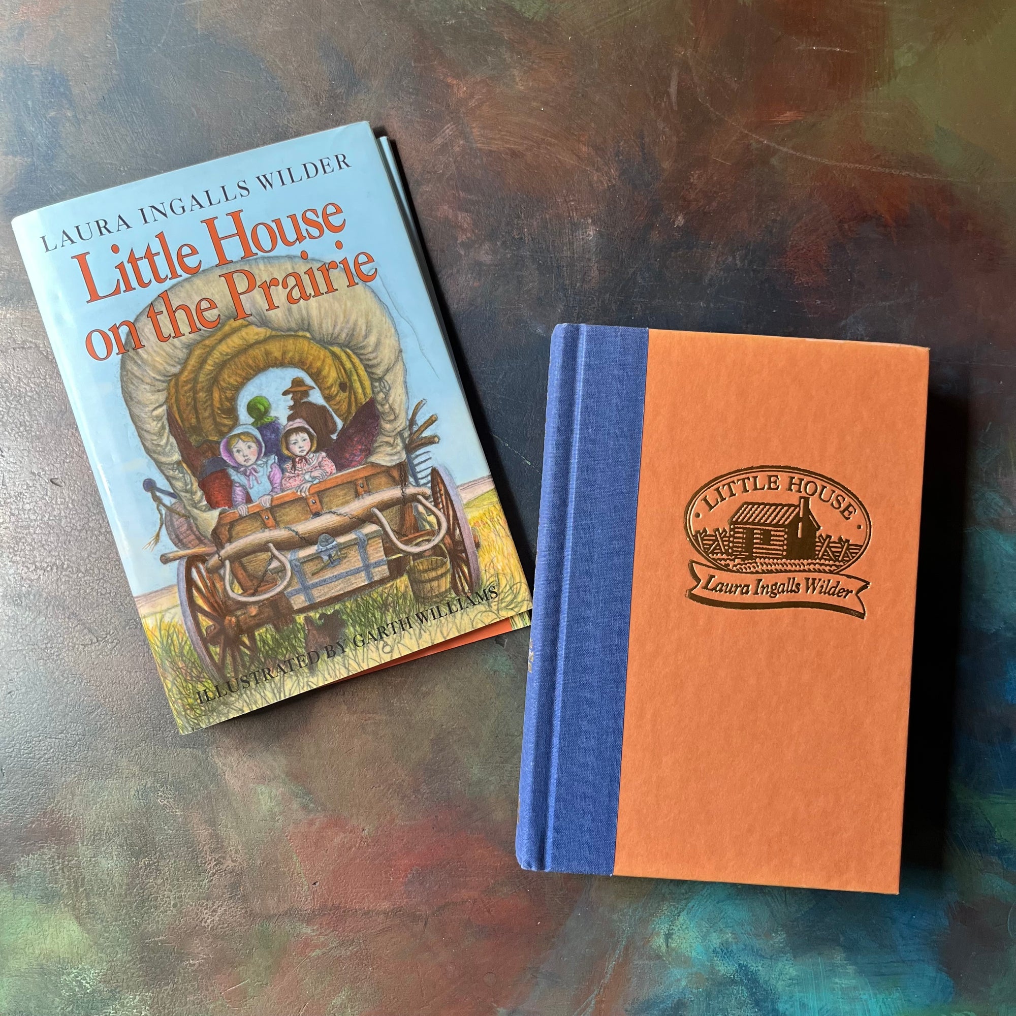 Little House on the Prairie by Laura Ingalls Wilder-Garth Williams-1991 Hardcover Edition-vintage living history book-children's fiction-view of the embossed front cover