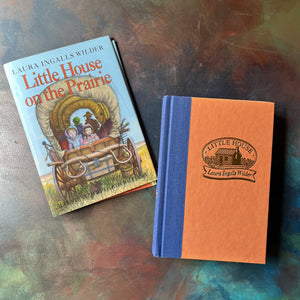 Little House on the Prairie by Laura Ingalls Wilder-Garth Williams-1991 Hardcover Edition-vintage living history book-children's fiction-view of the embossed front cover