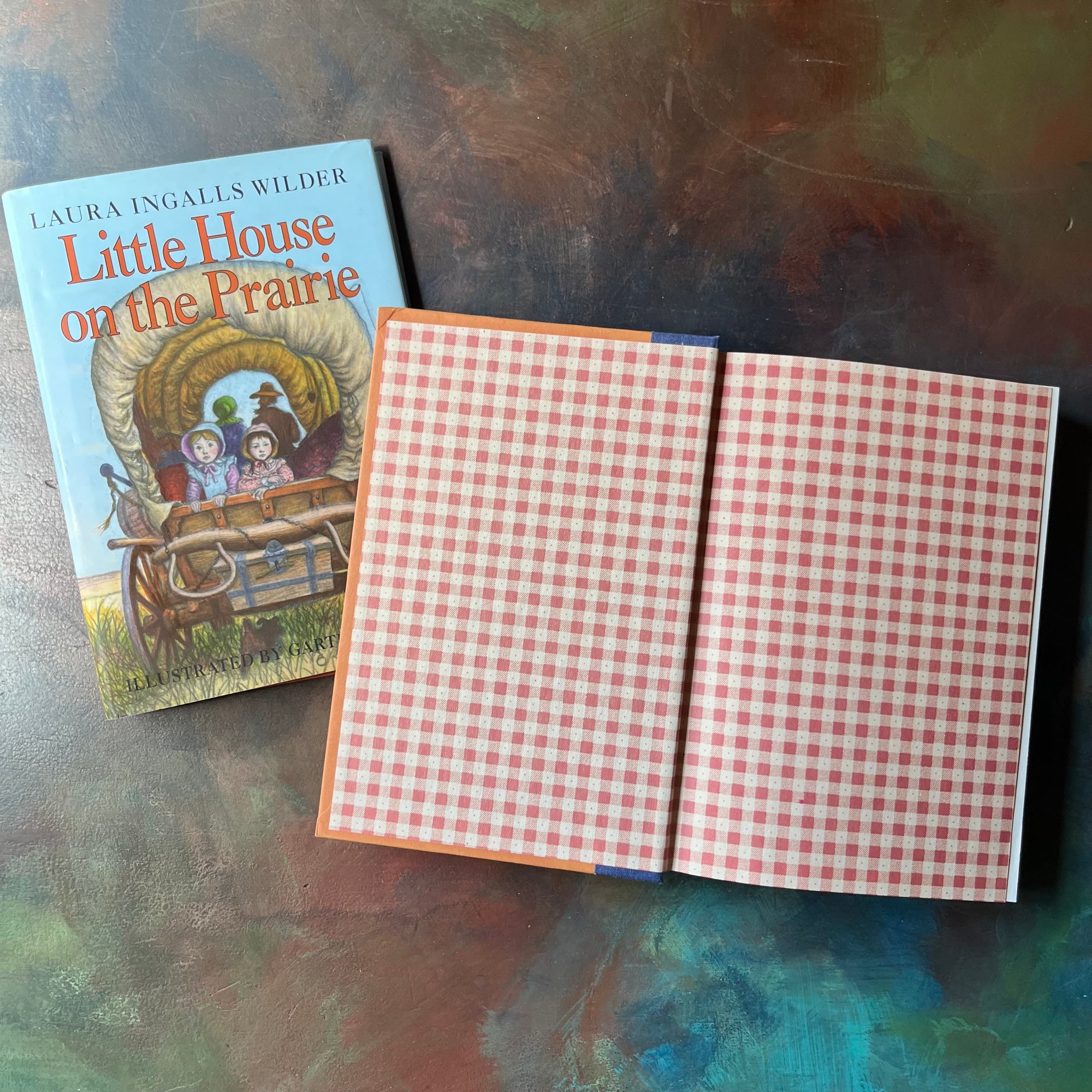Little House on the Prairie by Laura Ingalls Wilder-Garth Williams-1991 Hardcover Edition-vintage living history book-children's fiction-view of the inside cover