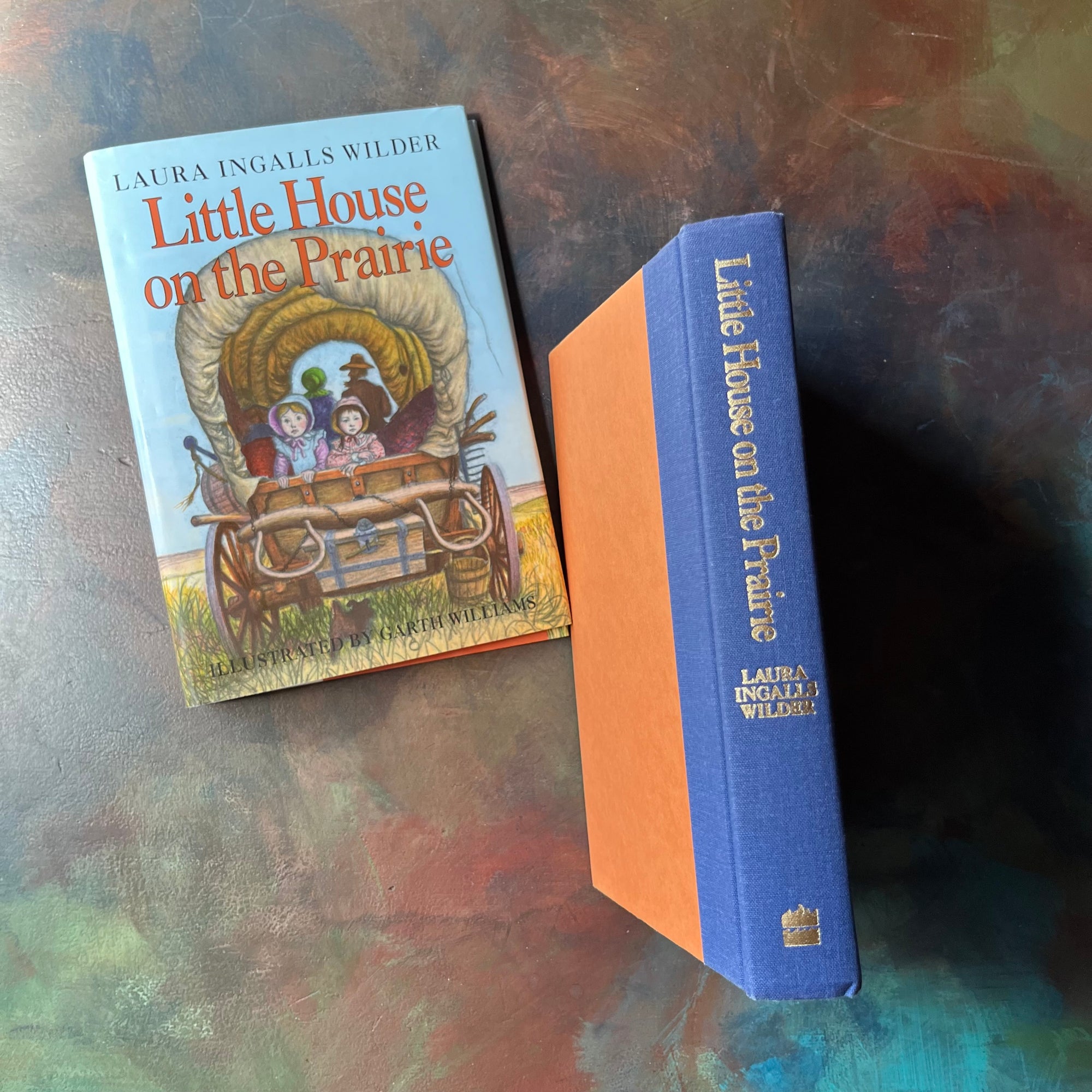Little House on the Prairie by Laura Ingalls Wilder-Garth Williams-1991 Hardcover Edition-vintage living history book-children's fiction-view of the spine