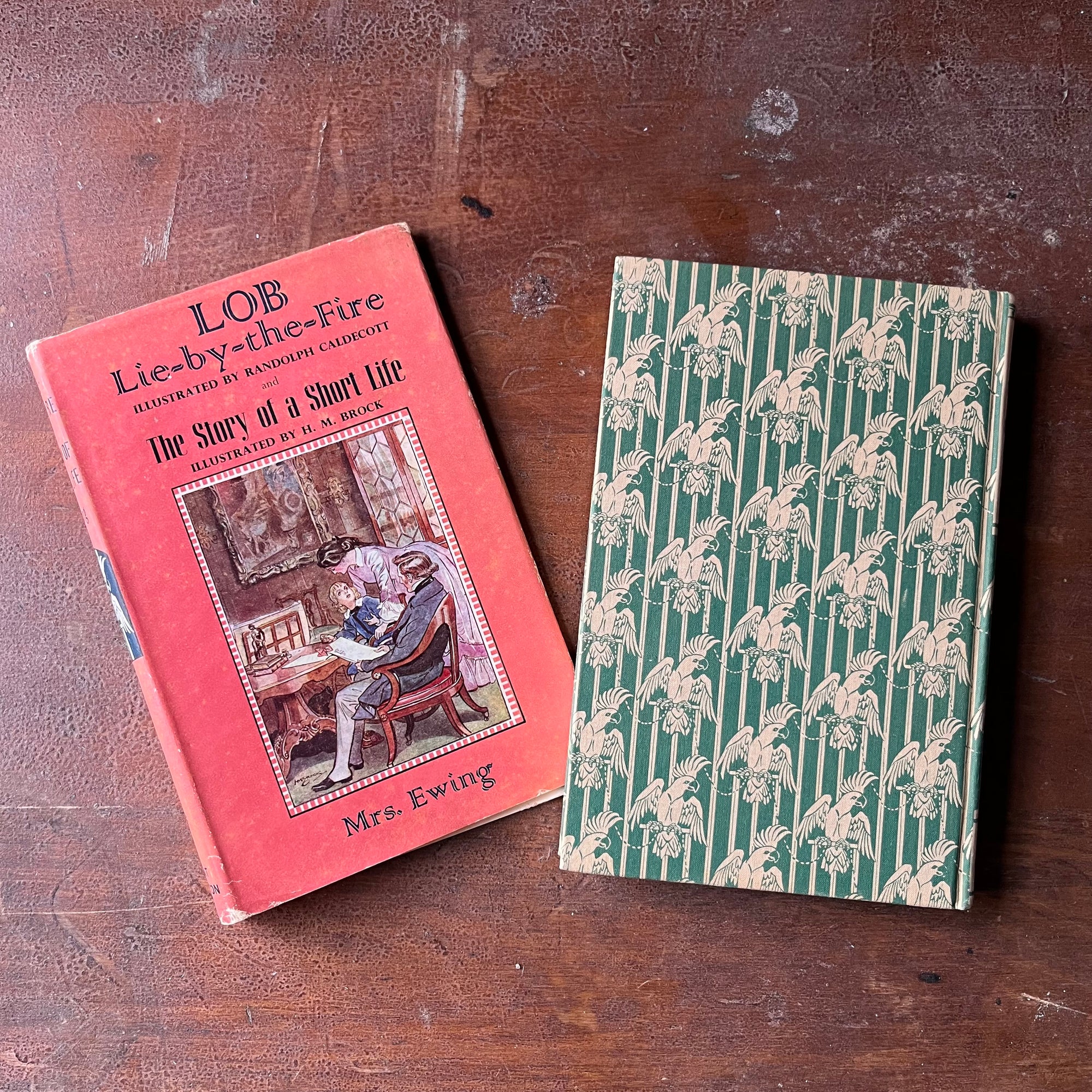 Lob Lie by the Fire The Story of a Short Life by Mrs. Ewing-vintage Dent Dutton Children's Classic Edition-vintage children's chapter book-view of the back cover in the same design as the front cover 