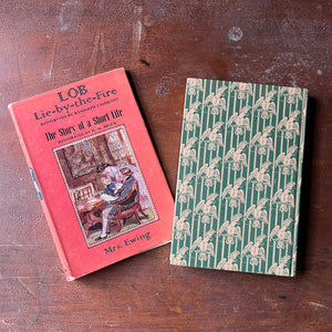 Lob Lie by the Fire The Story of a Short Life by Mrs. Ewing-vintage Dent Dutton Children's Classic Edition-vintage children's chapter book-view of the back cover in the same design as the front cover 