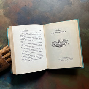 Lorna Doone written by R. D. Blackmore with illustrations by Alexander Key-1938 Scott Foresman and Company Edition-vintage chapter book-view of the part four title page with illustration