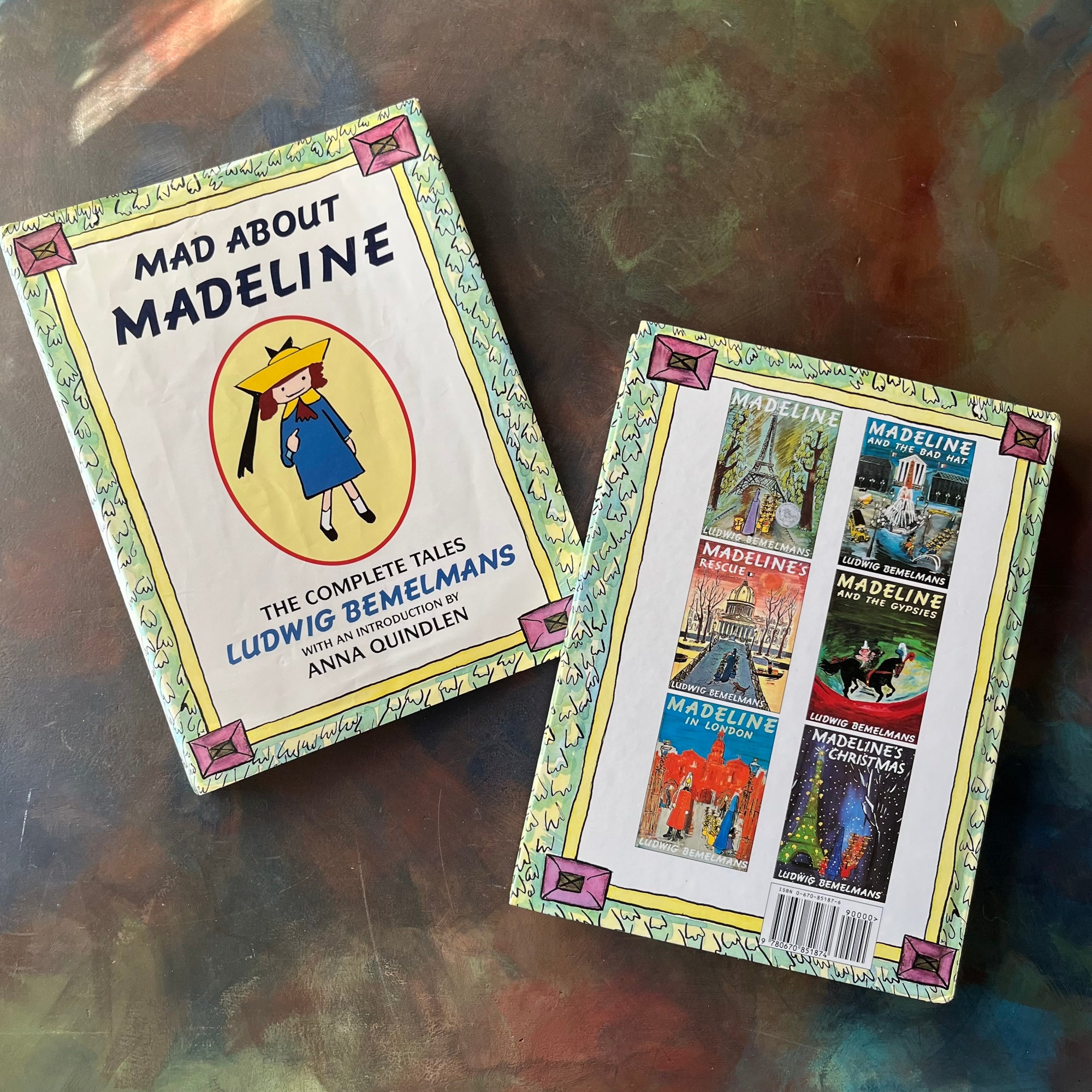 Mad About Madeline written & illustrated by Ludwig Bemelmans-The Complete Tales-with introduction by Anna Quindlen-vintage children's picture books-vintage living books-view of the back cover