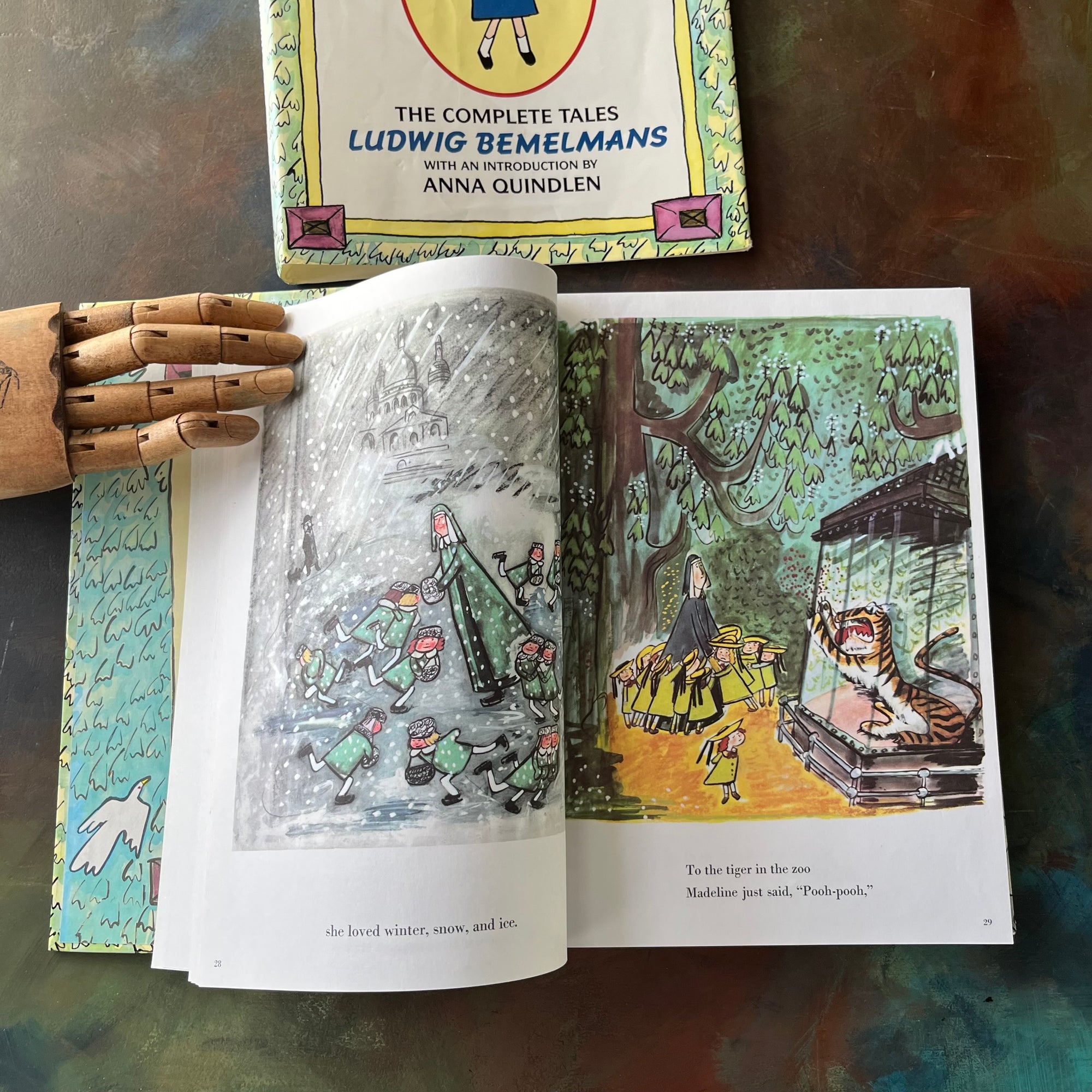 Mad About Madeline written & illustrated by Ludwig Bemelmans-The Complete Tales-with introduction by Anna Quindlen-vintage children's picture books-vintage living books-view of the full-color illustrations