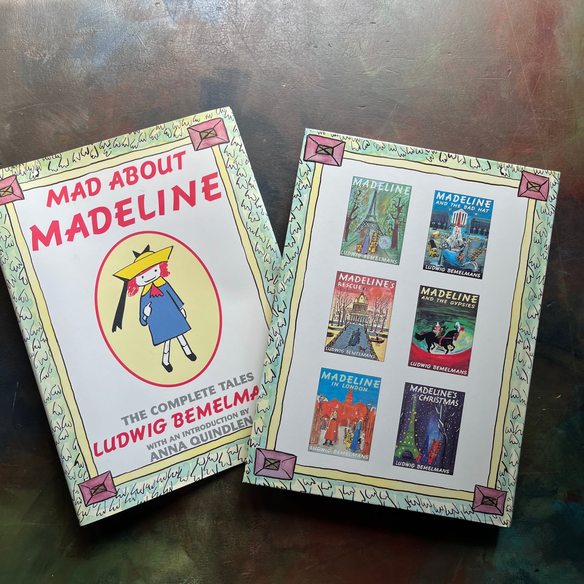 Mad About Madeline written & illustrated by Ludwig Bemelmans-The Complete Tales-with introduction by Anna Quindlen-vintage children's picture books-vintage living books-award winning author and book-view of the back cover
