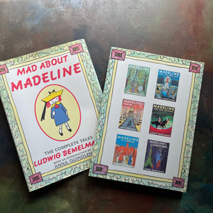 Mad About Madeline written & illustrated by Ludwig Bemelmans-The Complete Tales-with introduction by Anna Quindlen-vintage children's picture books-vintage living books-award winning author and book-view of the back cover