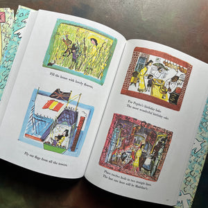 Mad About Madeline written & illustrated by Ludwig Bemelmans-The Complete Tales-with introduction by Anna Quindlen-vintage children's picture books-vintage living books-award winning author and book-view of the full color illustrations