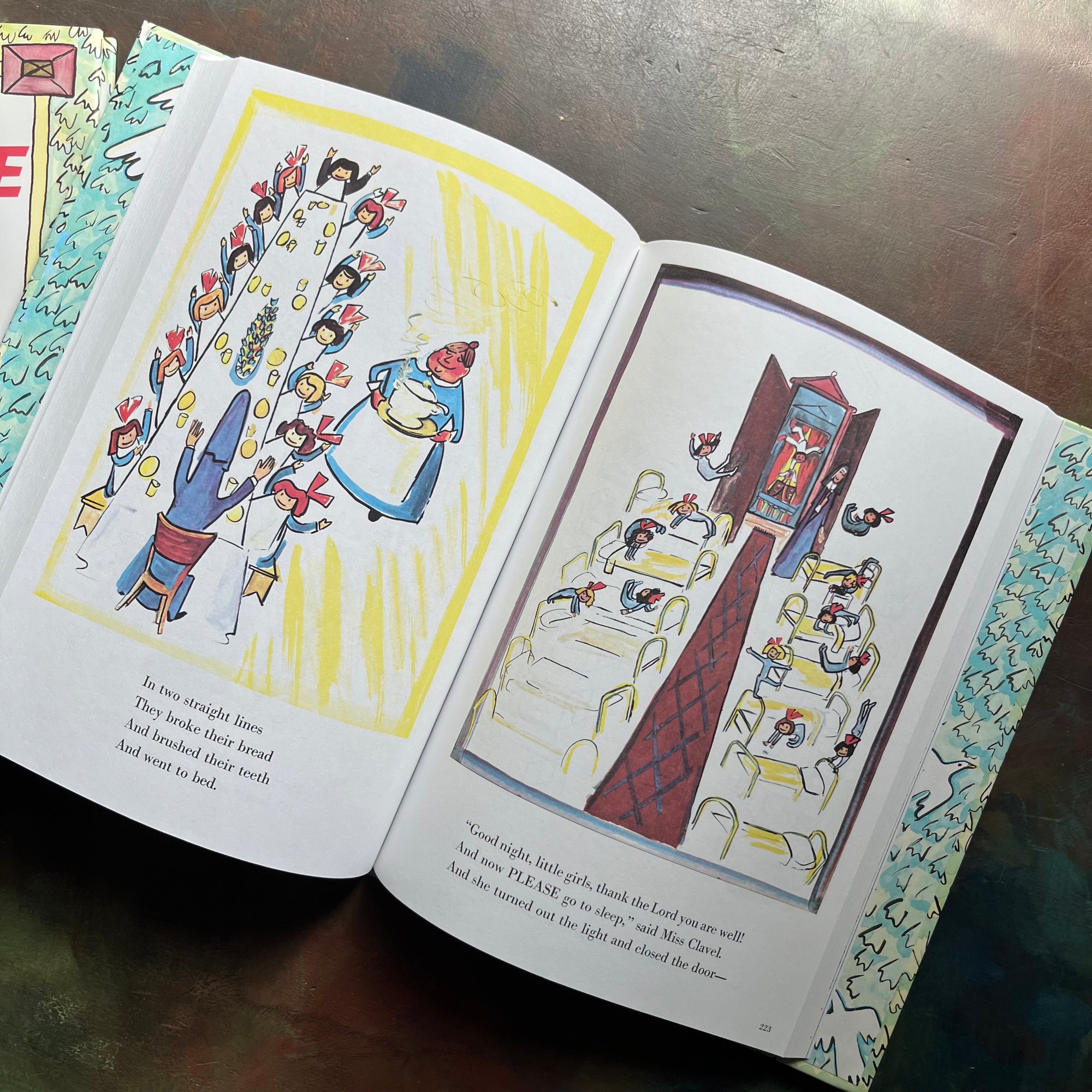 Mad About Madeline written & illustrated by Ludwig Bemelmans-The Complete Tales-with introduction by Anna Quindlen-vintage children's picture books-vintage living books-award winning author and book-view of the full-color illustrations