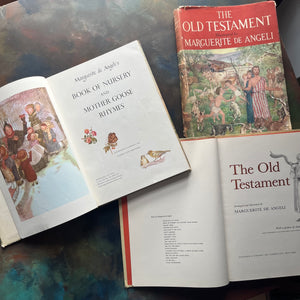 Marguerite de Angeli's Book of Nursery and Mother Goose Rhymes-The Old Testament-Nursery Rhymes-Old Testament for Children-children's religious studies-view of the title pages
