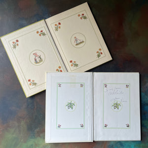 Marigold Garden & Kate Greenaway's Mother Goose-vintage poetry-vintage nursery rhymes-Kate Greenaway-view of the inside covers