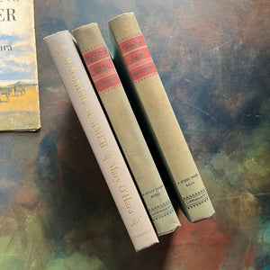 Vintage Horse books written by Mary O'Hara-My Friend Flicka-Thunderhead-Wyoming Summer-vintage horse classics-view of the spines