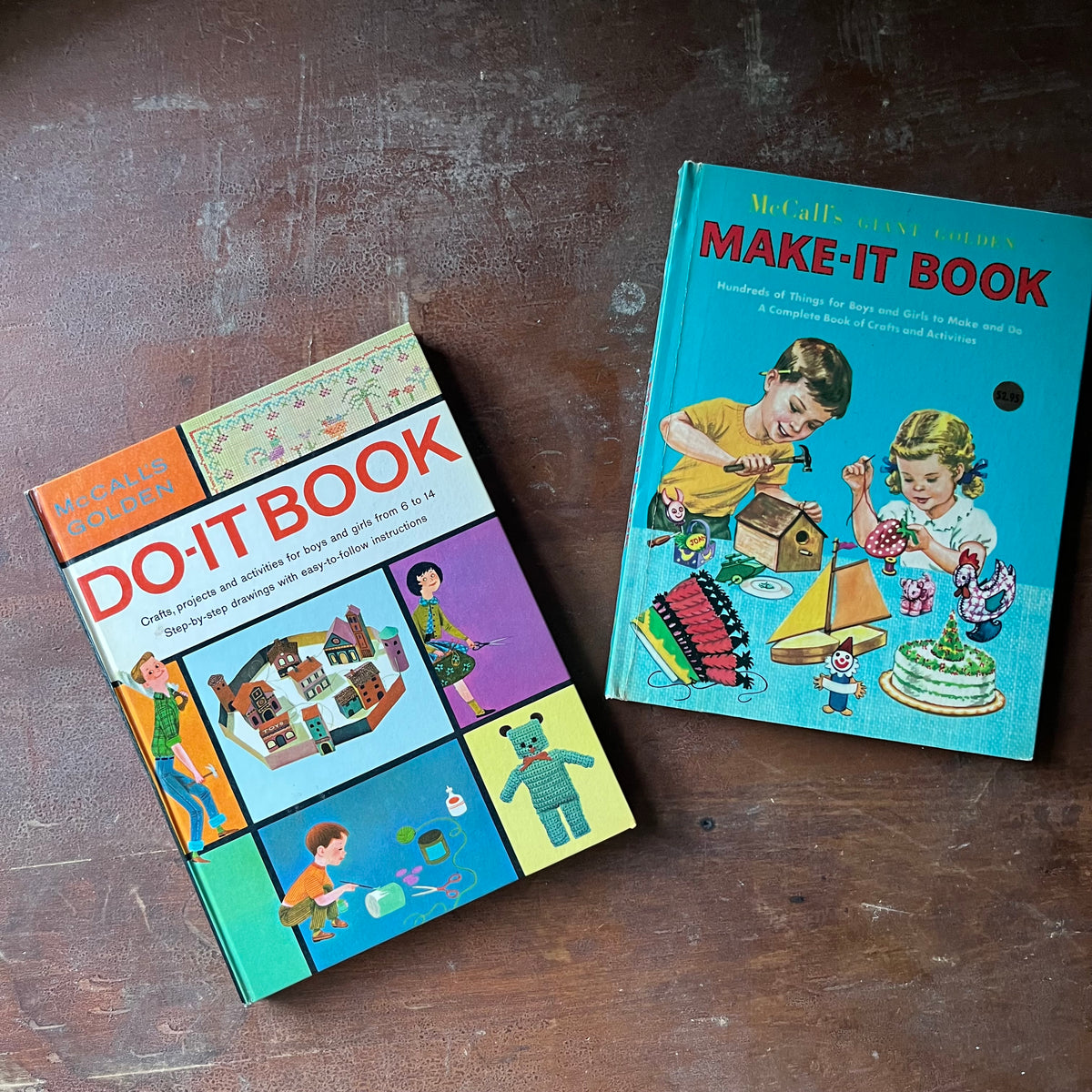 vintage children's activity book set - McCall's Giant Golden Book Set-Make-it Book & Do-It Book - view of the front cover