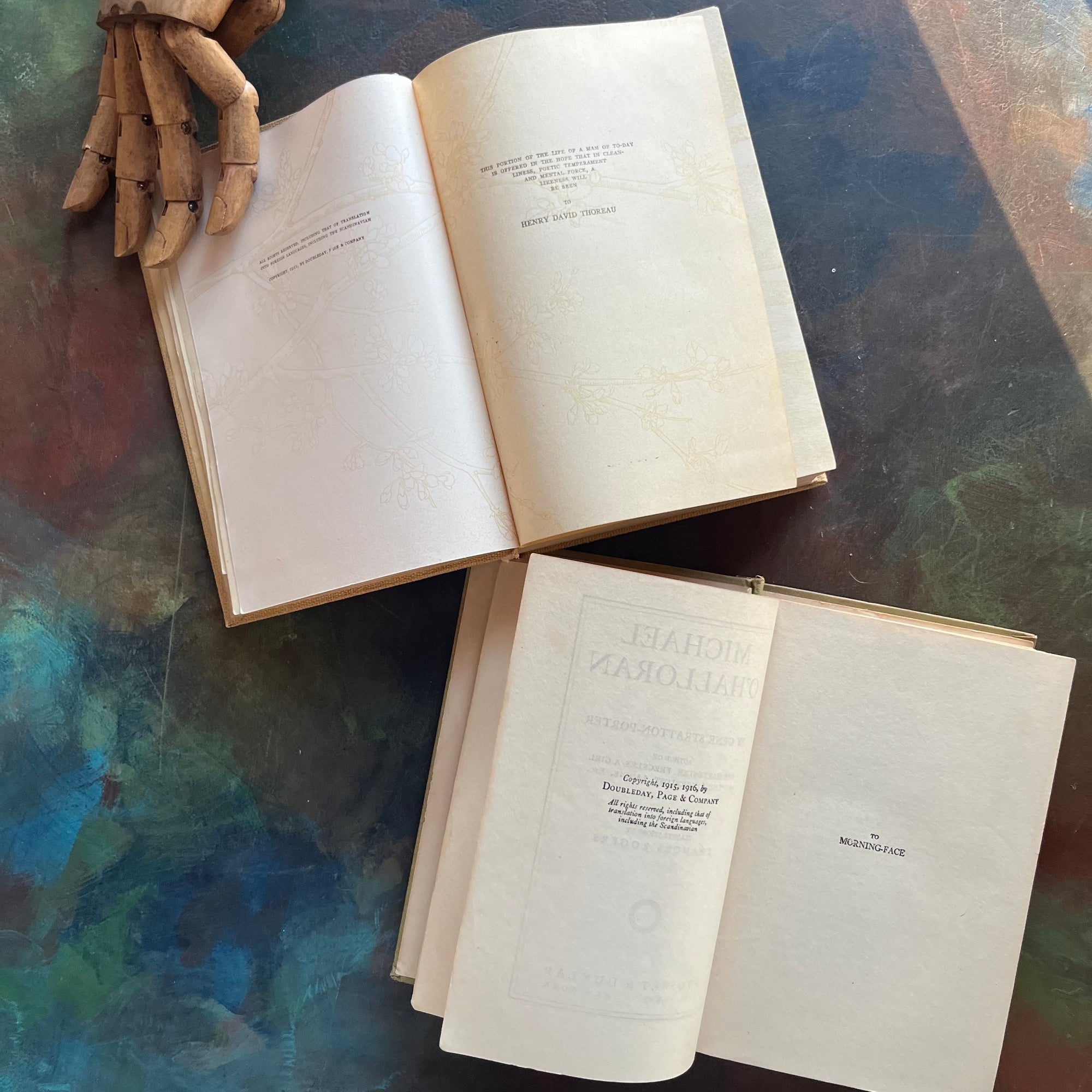 Michael O'Halloran and The Harvester-written by Gene Porter Stratton with Photograph of the Author-vintage, wholesome books-view of the copyright pages