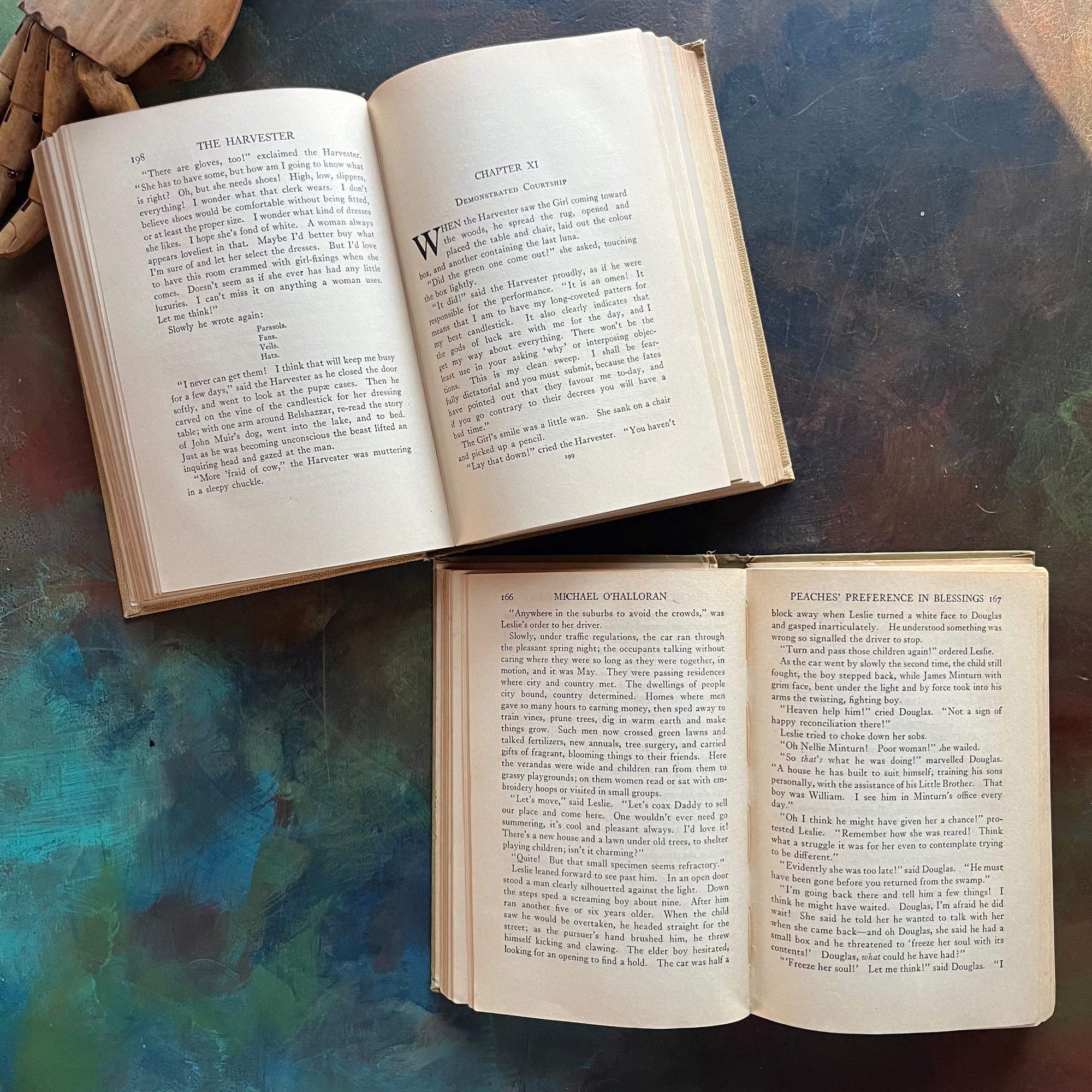 Michael O'Halloran and The Harvester-written by Gene Porter Stratton with Photograph of the Author-vintage, wholesome books-view of the inside pages