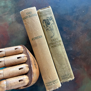 Michael O'Halloran and The Harvester-written by Gene Porter Stratton with Photograph of the Author-vintage, wholesome books-view of the spines